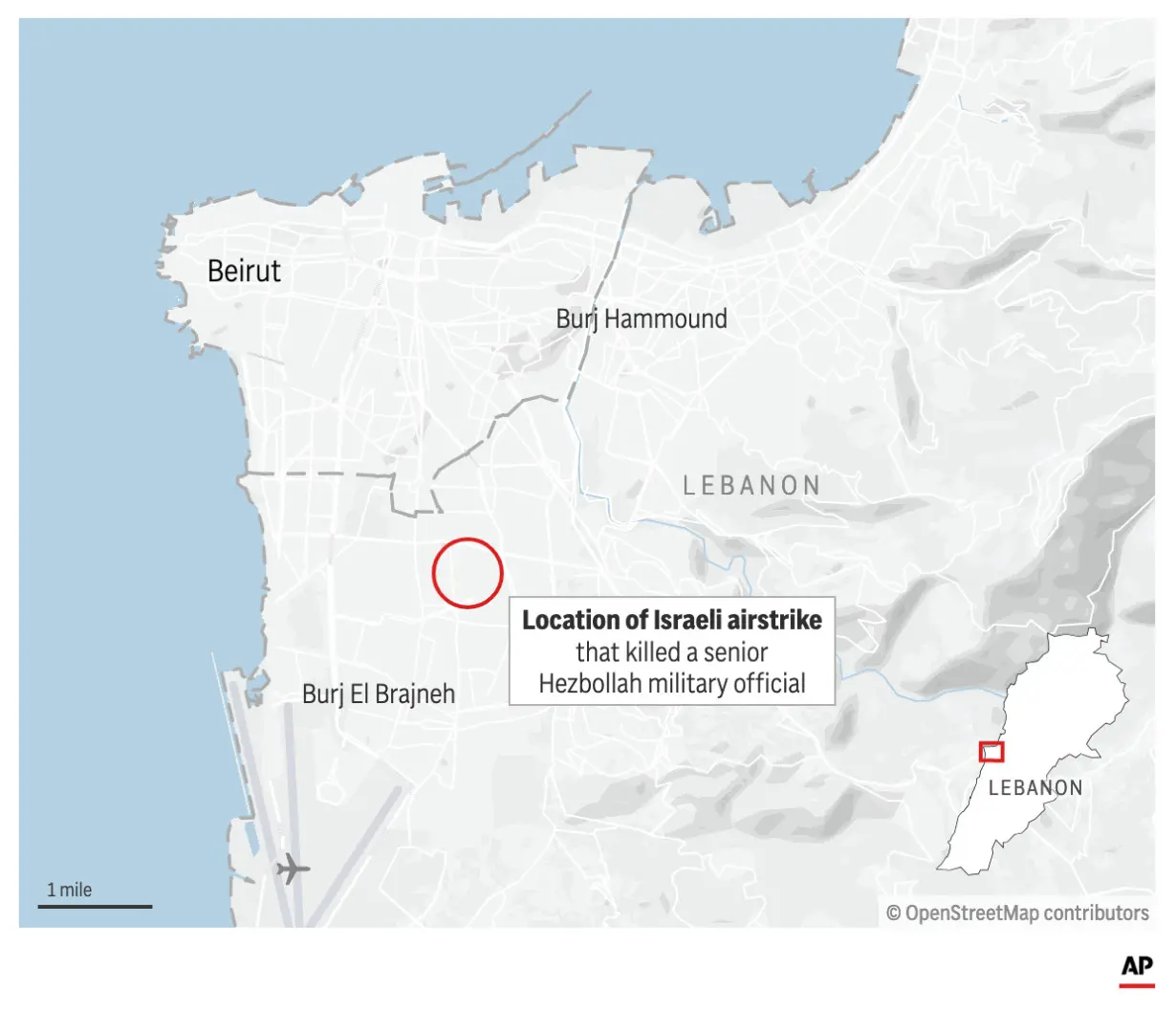 Israel-Lebanon-Beirut Strike