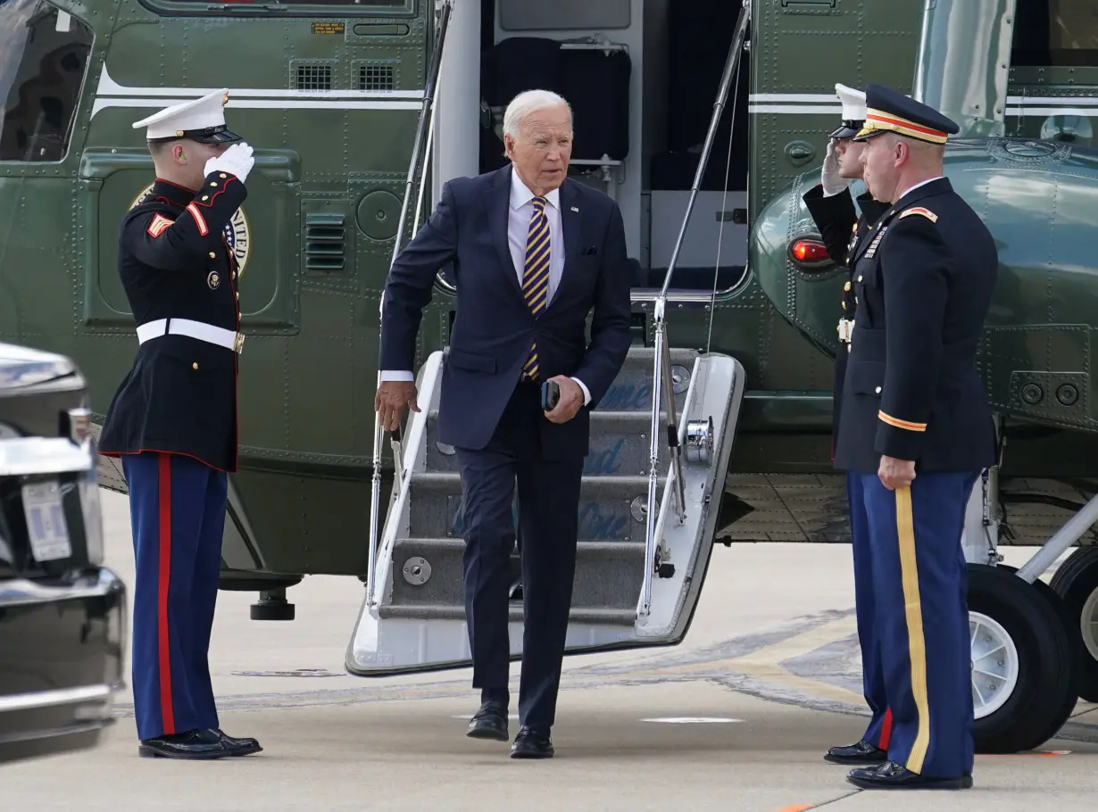 Biden arrives in Delaware to attend the Quad Leaders Summit