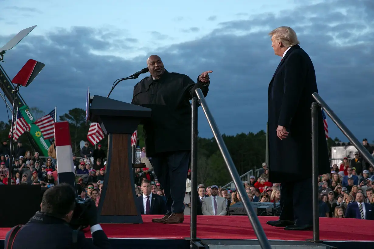 Trump rallies in North Carolina as controversy engulfs his handpicked candidate for governor