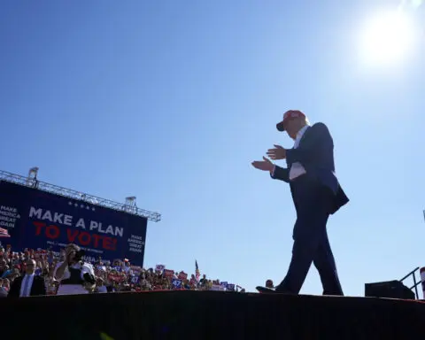 Trump appeals to women in return to North Carolina without Mark Robinson, a top in-state supporter