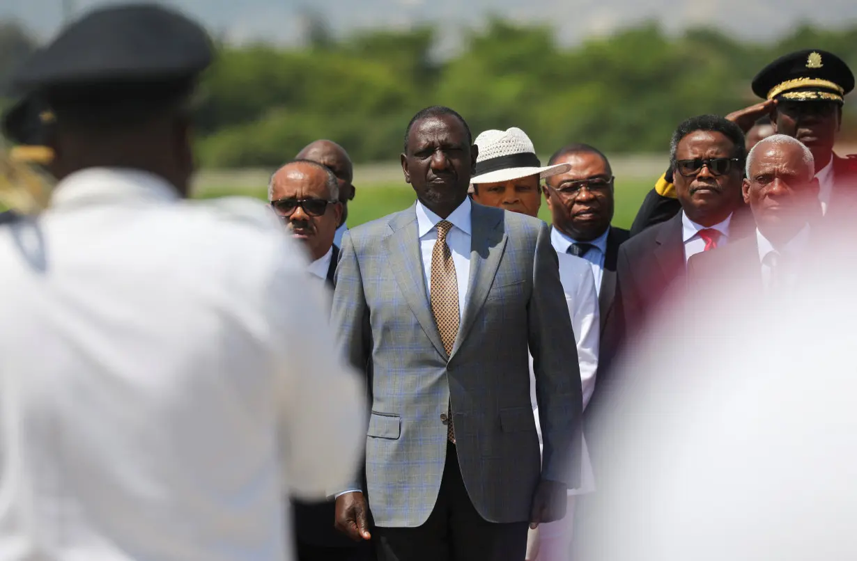 Kenyan President William Ruto visits Haiti to review security assistance, in Port-au-Prince