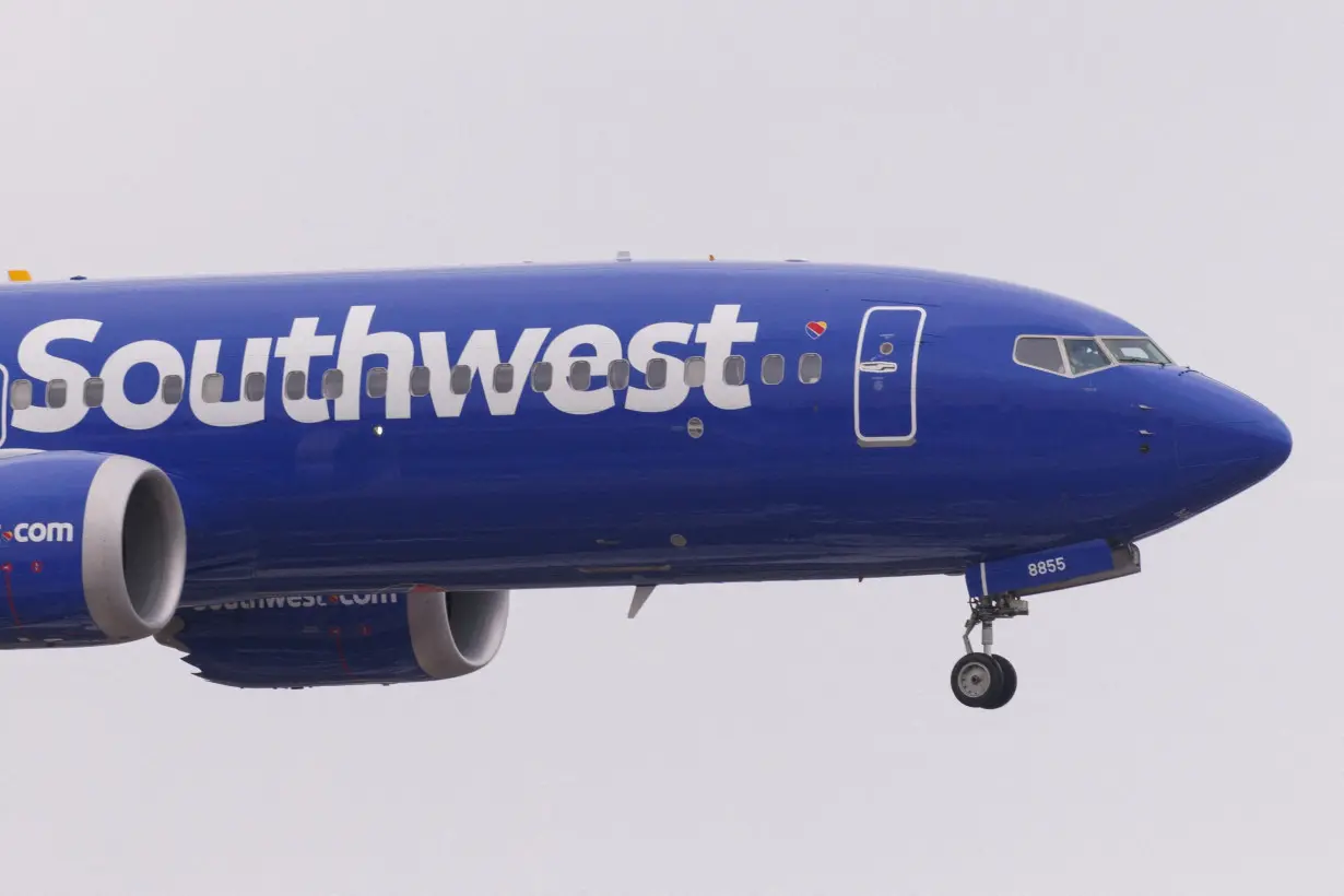 FILE PHOTO: Southwest airline pilots approach to land at San Diego International airport