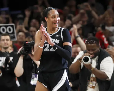 Las Vegas star A'ja Wilson is unanimous choice as WNBA MVP, winning the award for the third time