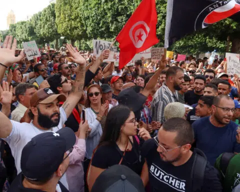 Tunisians resume protests against president ahead of Oct. 6 election