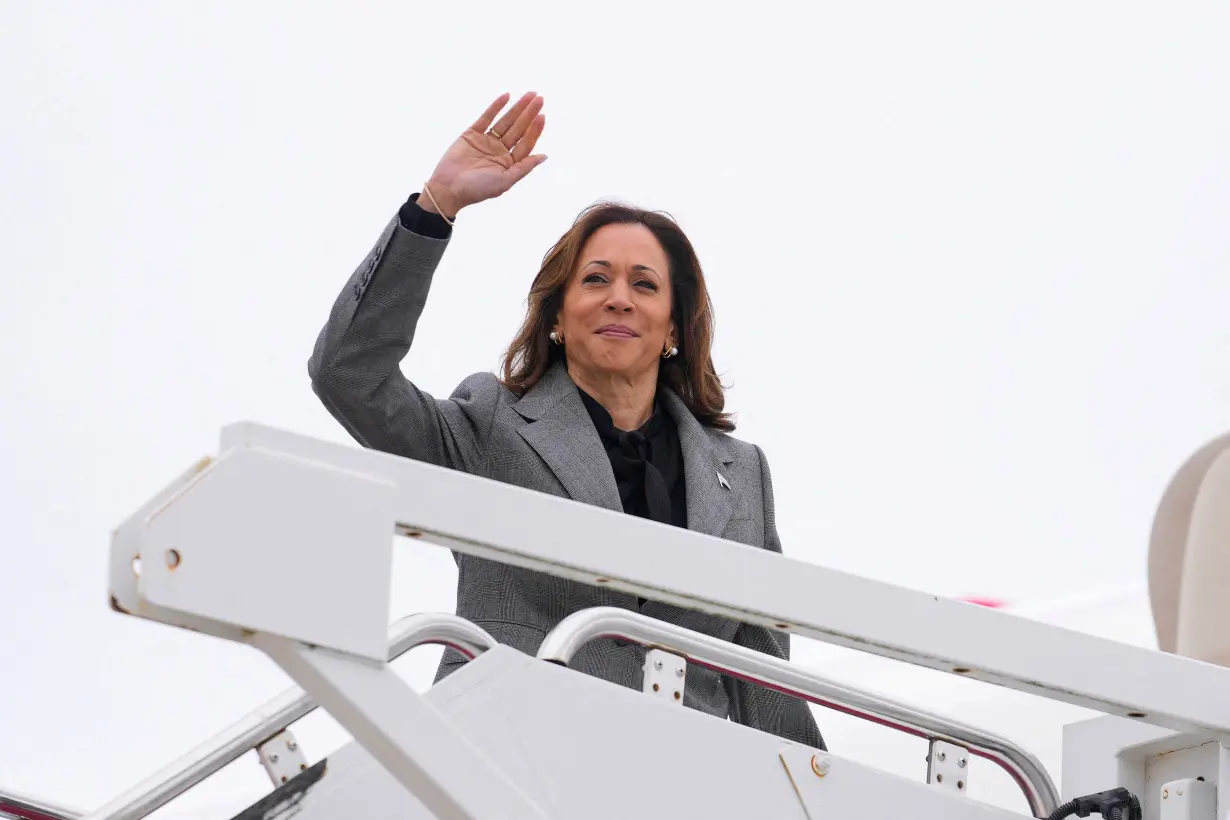 Democratic presidential nominee Harris departs from Andrews Air Force Base