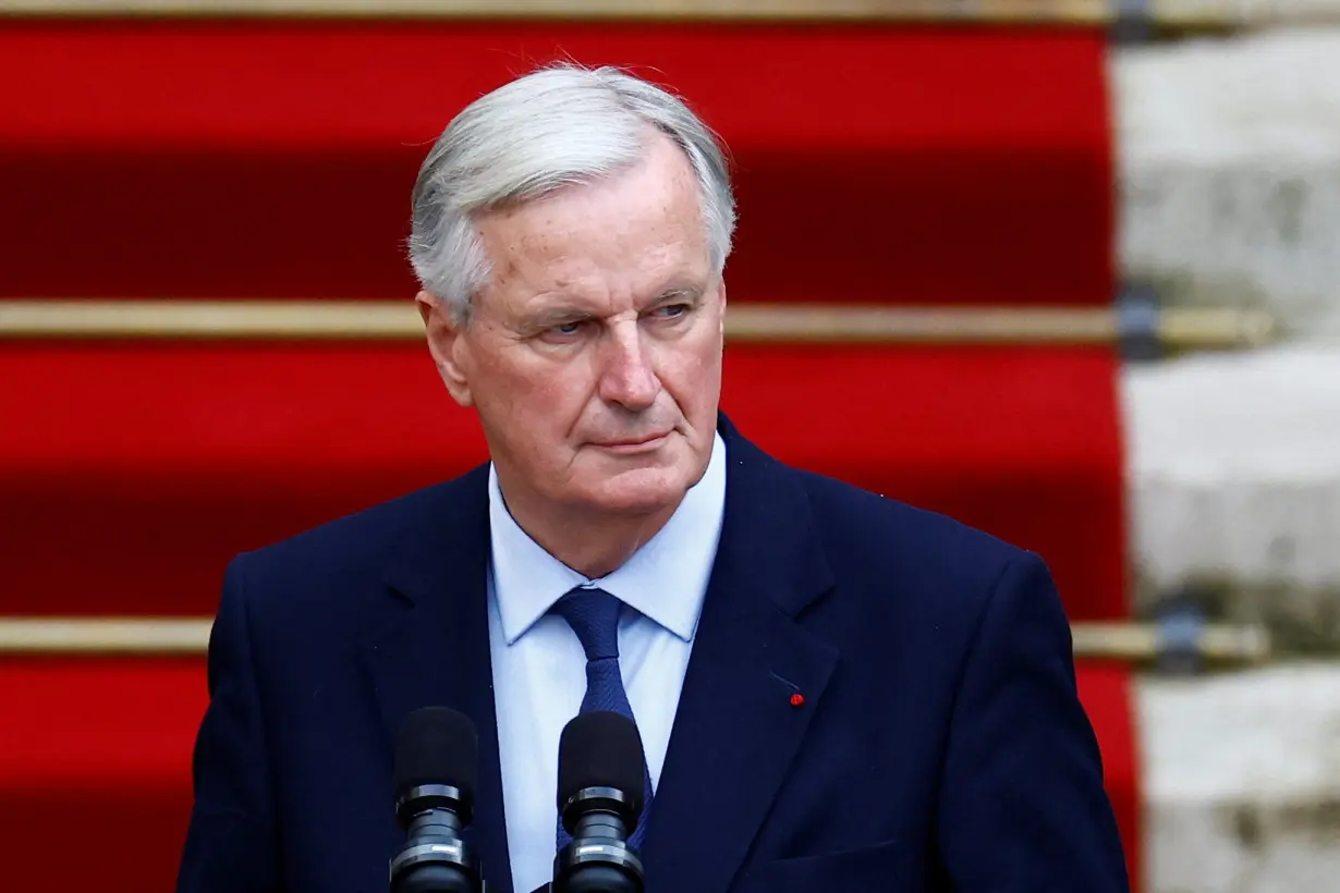 Handover ceremony for France's newly appointed PM Barnier in Paris