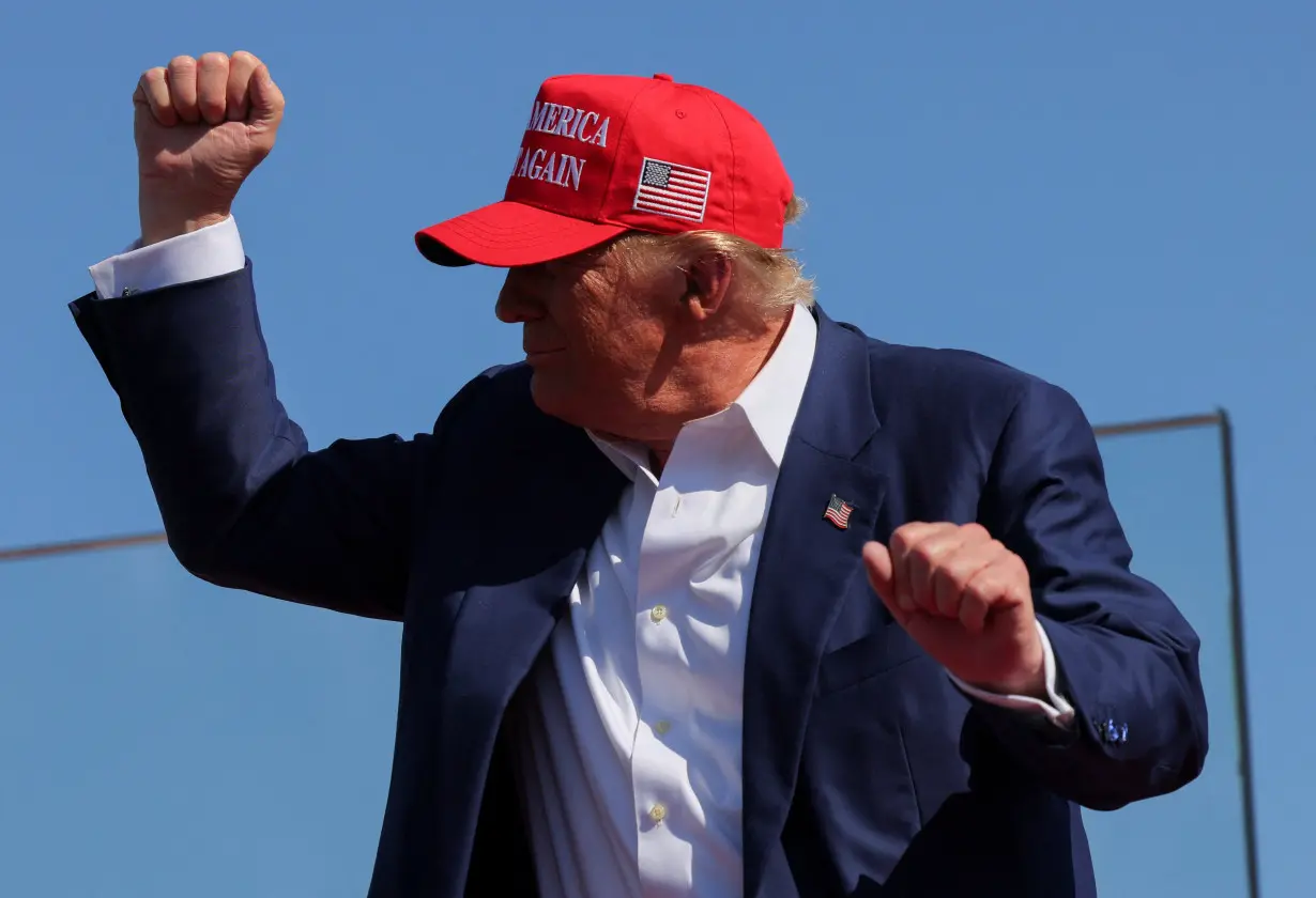 FILE PHOTO: Republican presidential nominee Trump holds campaign rally in Wilmington, North Carolina