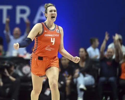 Thomas' triple-double leads Connecticut to win over Indiana and Caitlin Clark in WNBA playoff opener