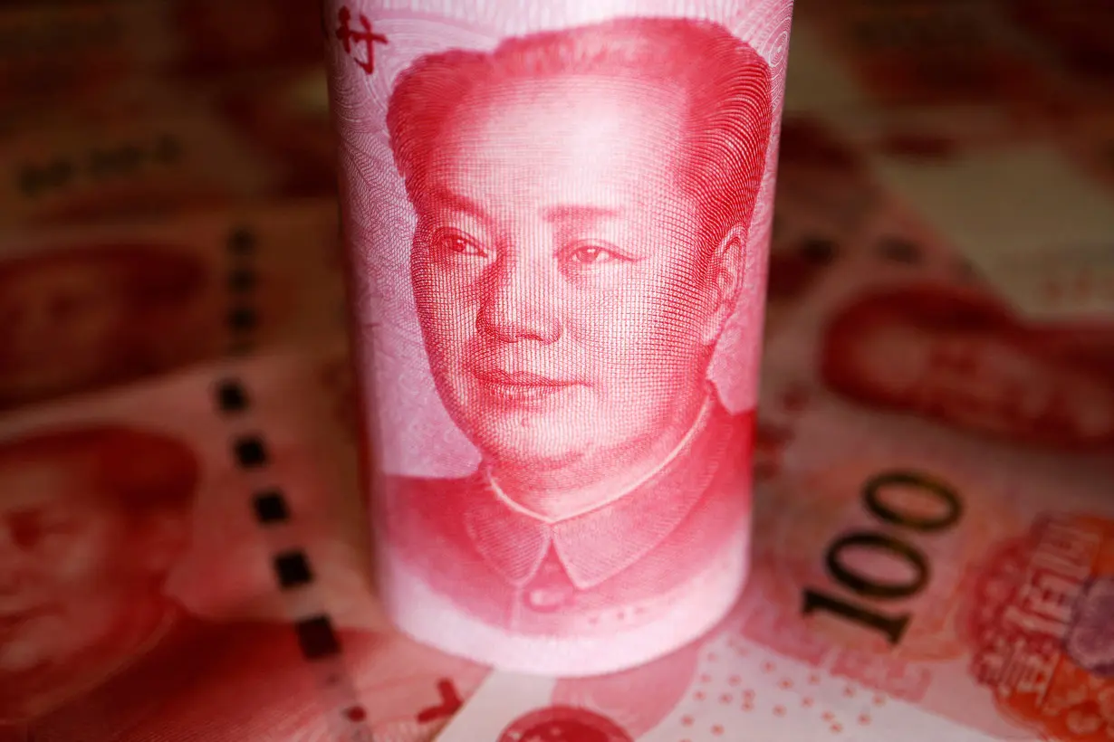 FILE PHOTO: Illustration picture of Chinese Yuan banknotes