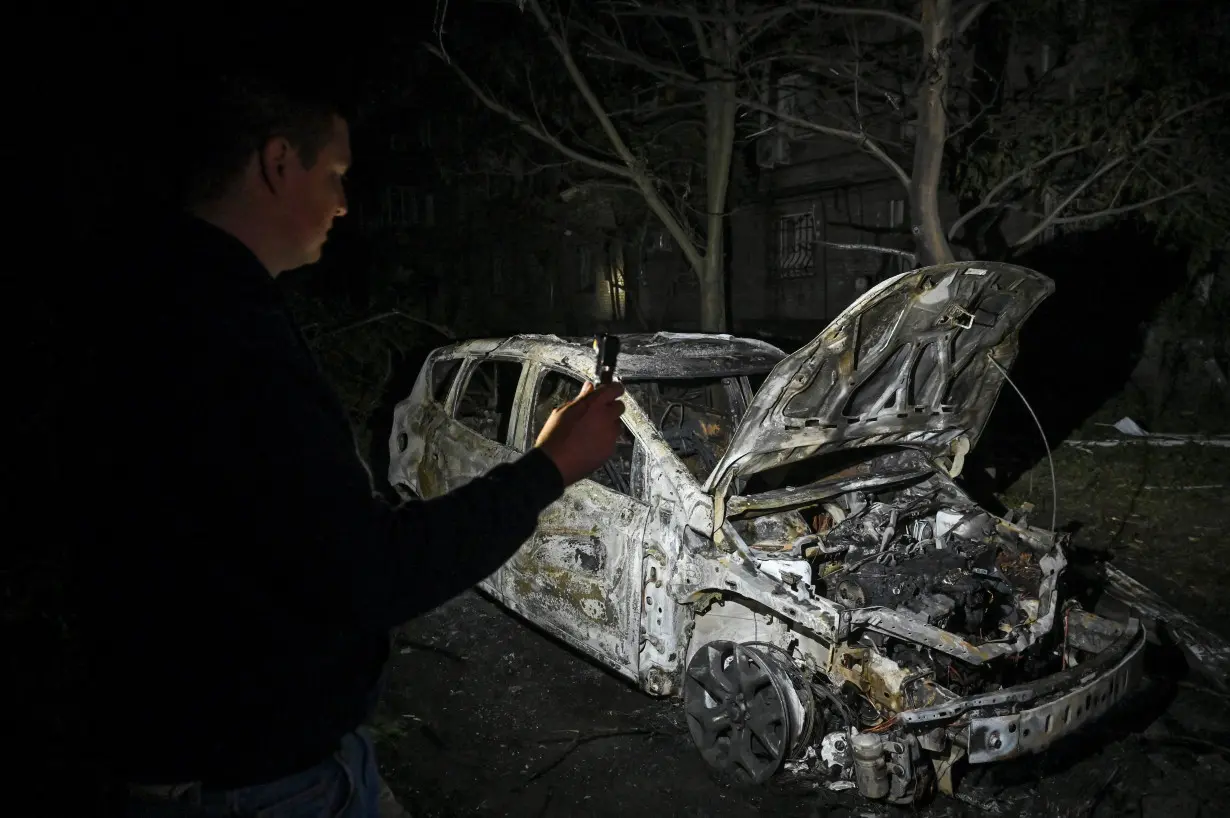 Aftermath of a Russian air strike in Zaporizhzhia