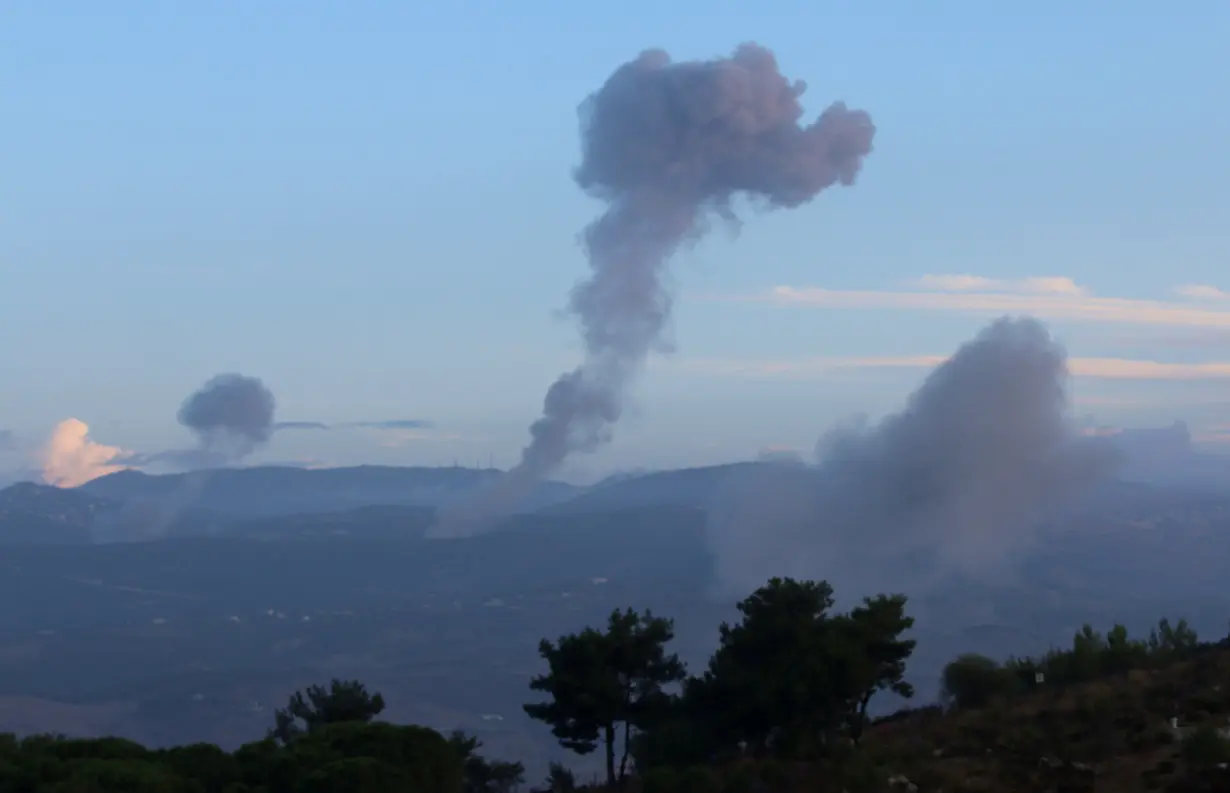 Smoke billows over southern Lebanon