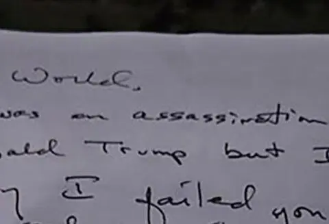 Man suspected of assassination attempt against Trump left a letter detailing his plans, prosecutors say