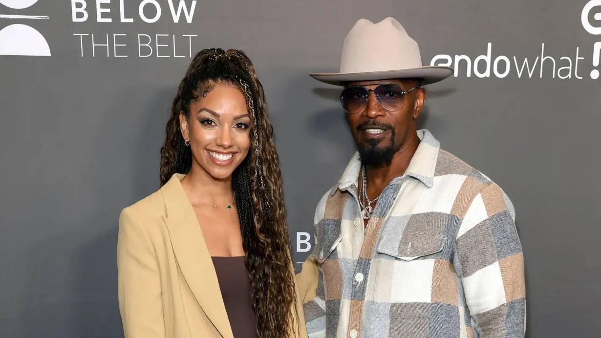 Jamie Foxx looked like a proud father as he walked his daughter Corrine down the aisle