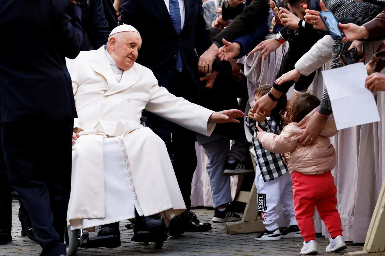 Pope Francis holds a weekly audience at the Vatican