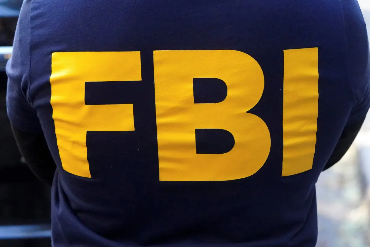 An FBI logo is pictured on an agent's shirt in Manhattan