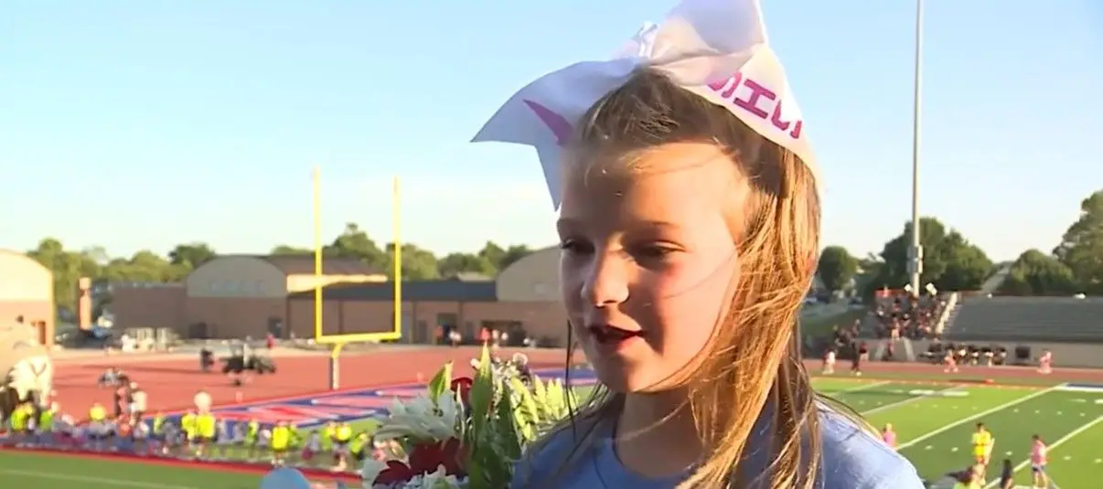 7-year-old girl has dream come true singing national anthem at game