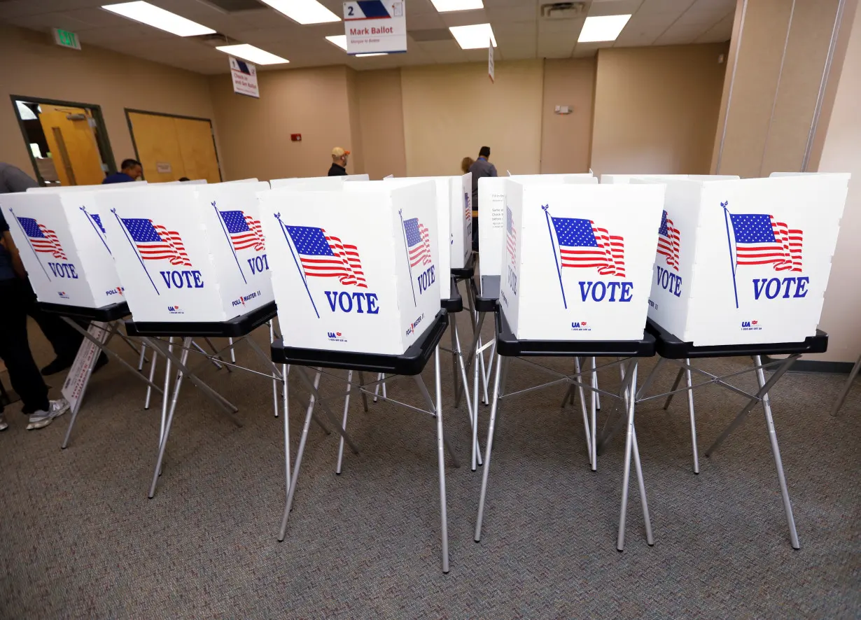 Voting machines are shown at Hillsborough County supervisor of elections office