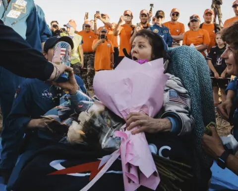 2 record-breaking Russians and an American who lived on space station for 6 months return to Earth