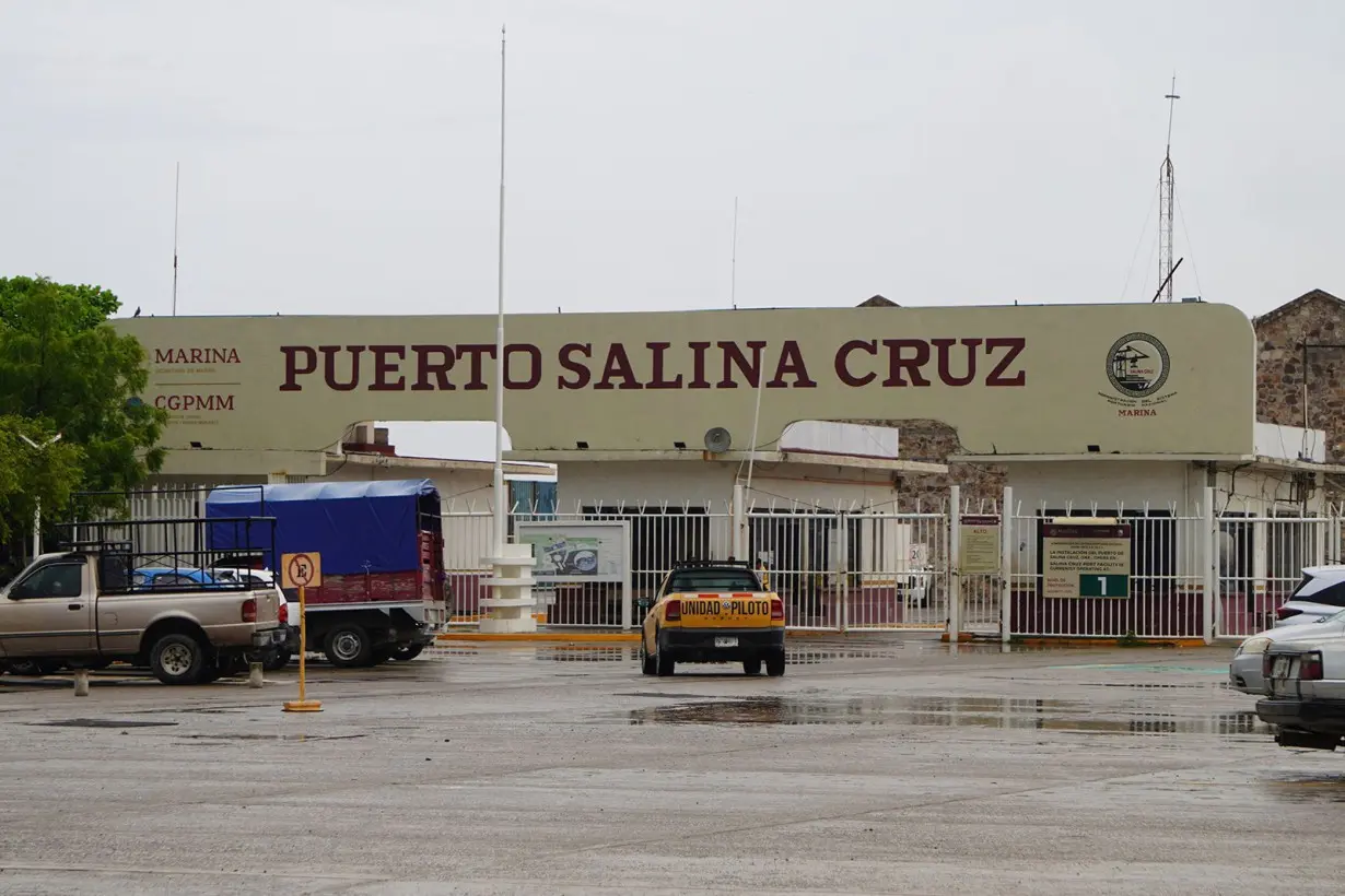 The Salina Cruz Port is seen closed ahead of the arrival of Hurricane John in Salina Cruz, Oaxaca State, Mexico, on September 23.