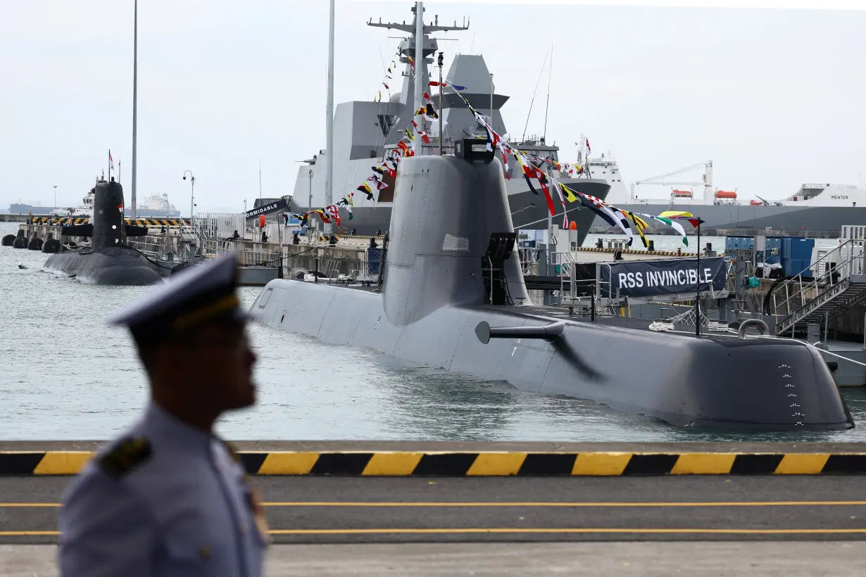 Commissioning ceremony of Republic of Singapore Navy's submarines at Changi Naval Base in Singapore