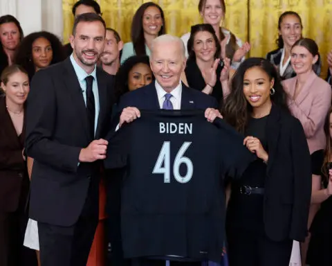 NWSL champion Gotham FC becomes first team from league to go to White House, meets with President Biden