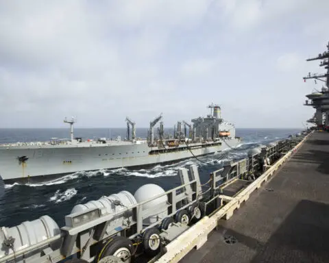 US Navy replenishment ship damaged after refueling warships in the Middle East