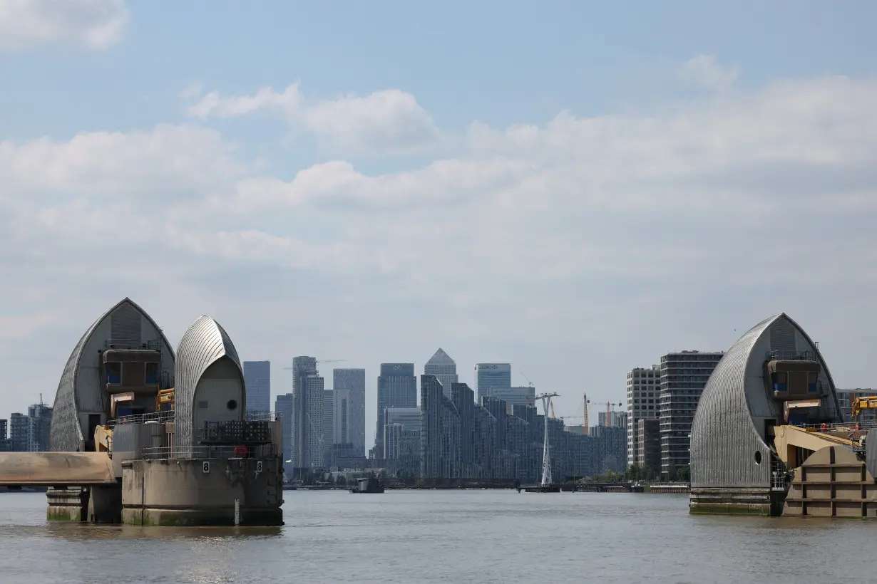 A general view of the Thames Barrier in London