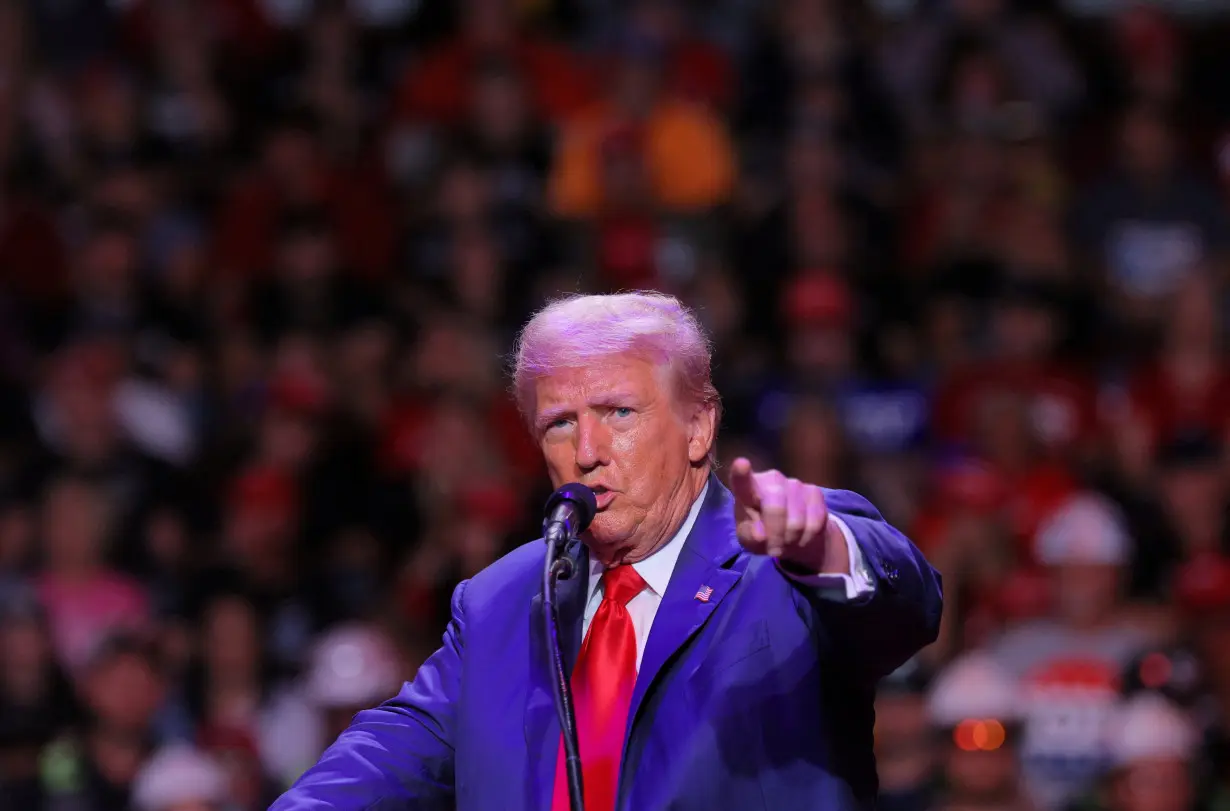 Republican presidential nominee and former U.S. President Trump holds a campaign rally in Indiana, Pennsylvania