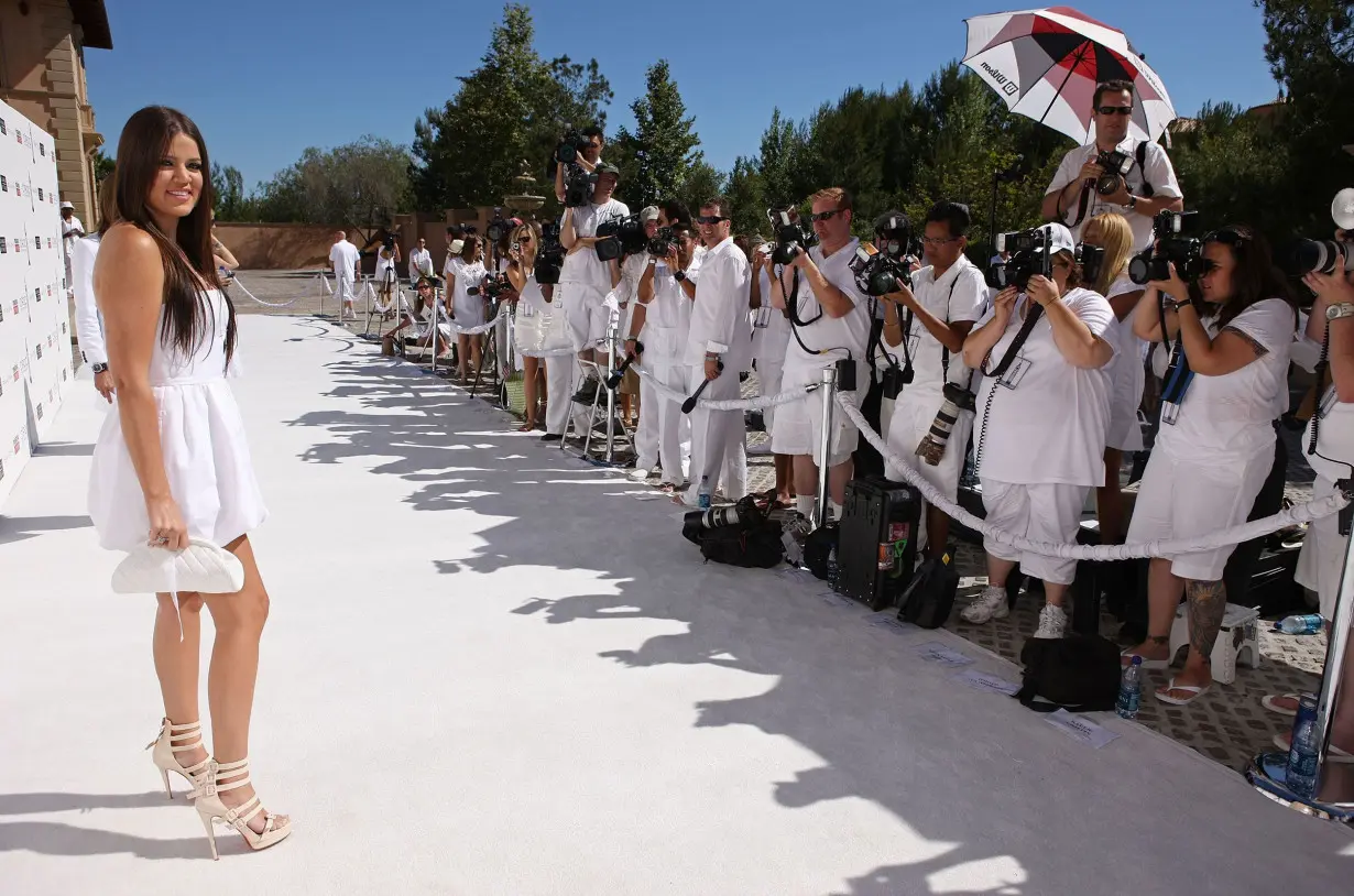 Khloe Kardashian is pictured at a Combs White Party in 2009.