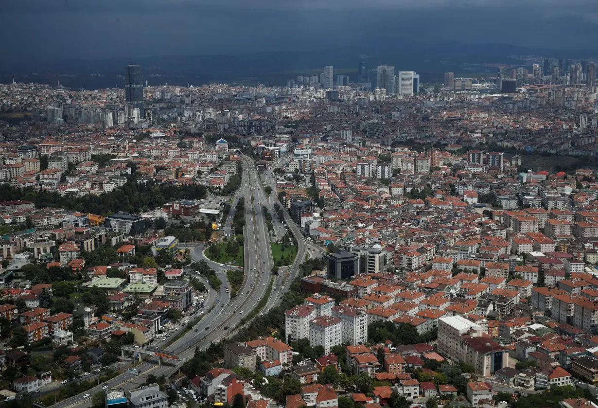 A view of residential areas in the Asian side of Istanbul