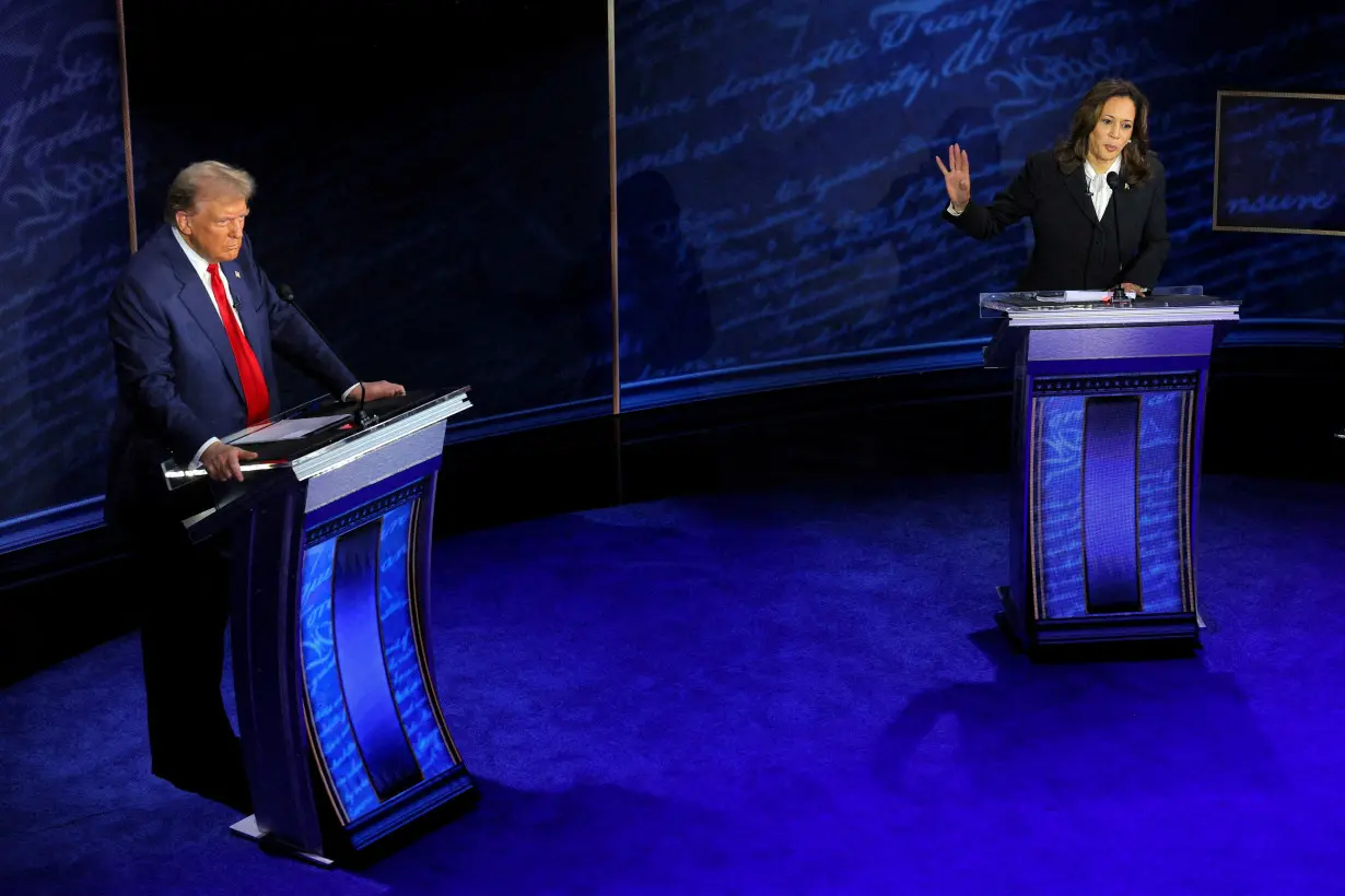 FILE PHOTO: Harris-Trump presidential debate hosted by ABC in Philadelphia, Pennsylvania