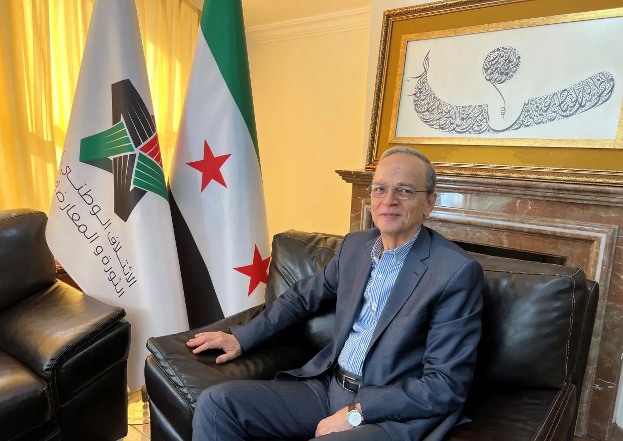 President of the National Coalition of Syrian Revolution and Opposition Forces Hadi Al Bahra poses after an interview with Reuters, in Istanbul