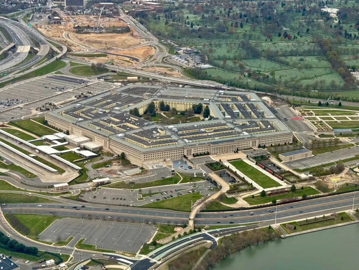 Aerial view of the Pentagon is pictured in Washington, DC, on March 31. Home to the US Defense Department, the Pentagon is one of the world's largest office buildings.