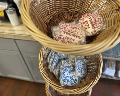 A Pennsylvania bakery known for its election cookie poll is swamped with orders