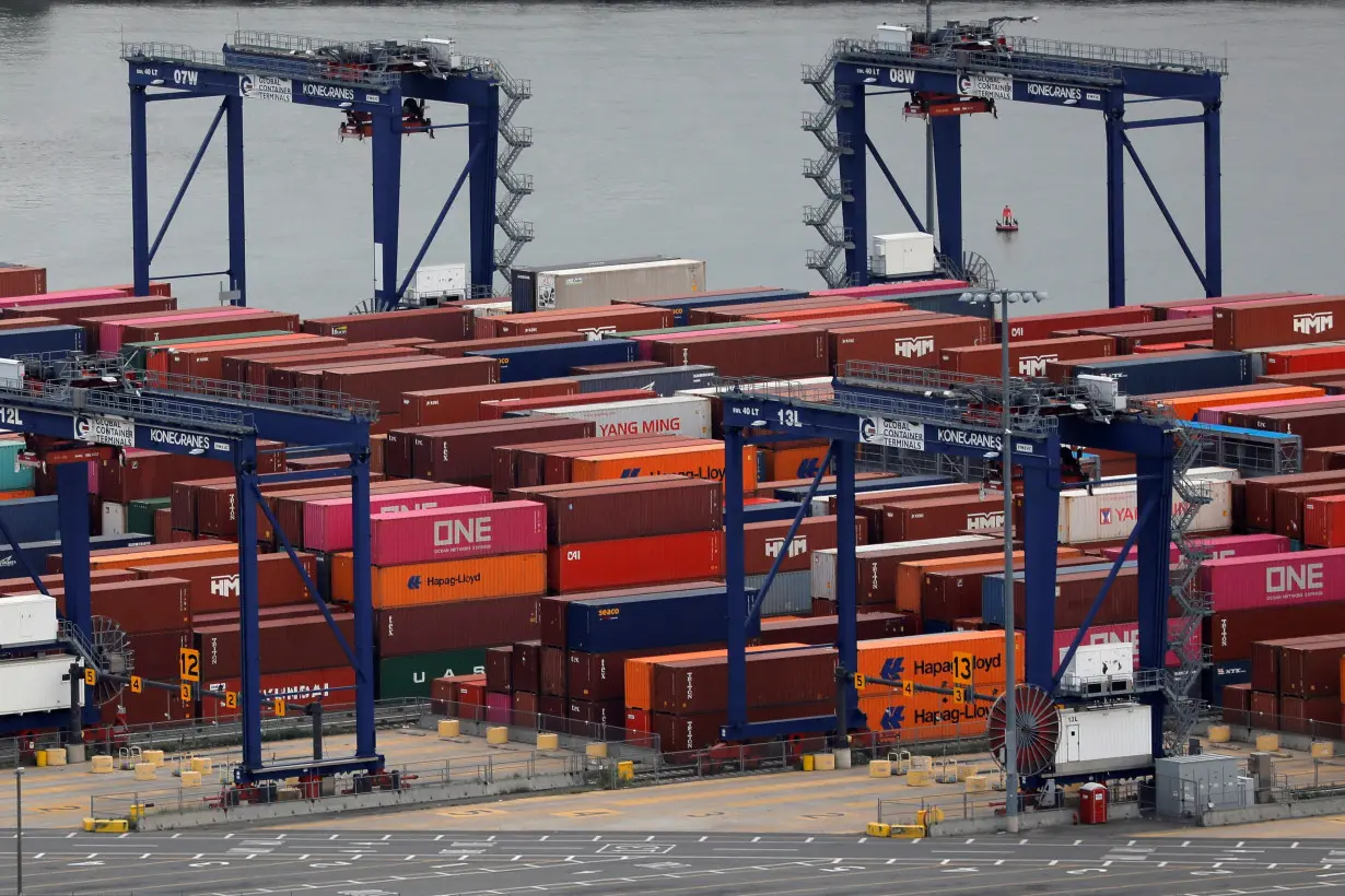 FILE PHOTO: Shipping containers are seen at the port in Bayonne, New Jersey