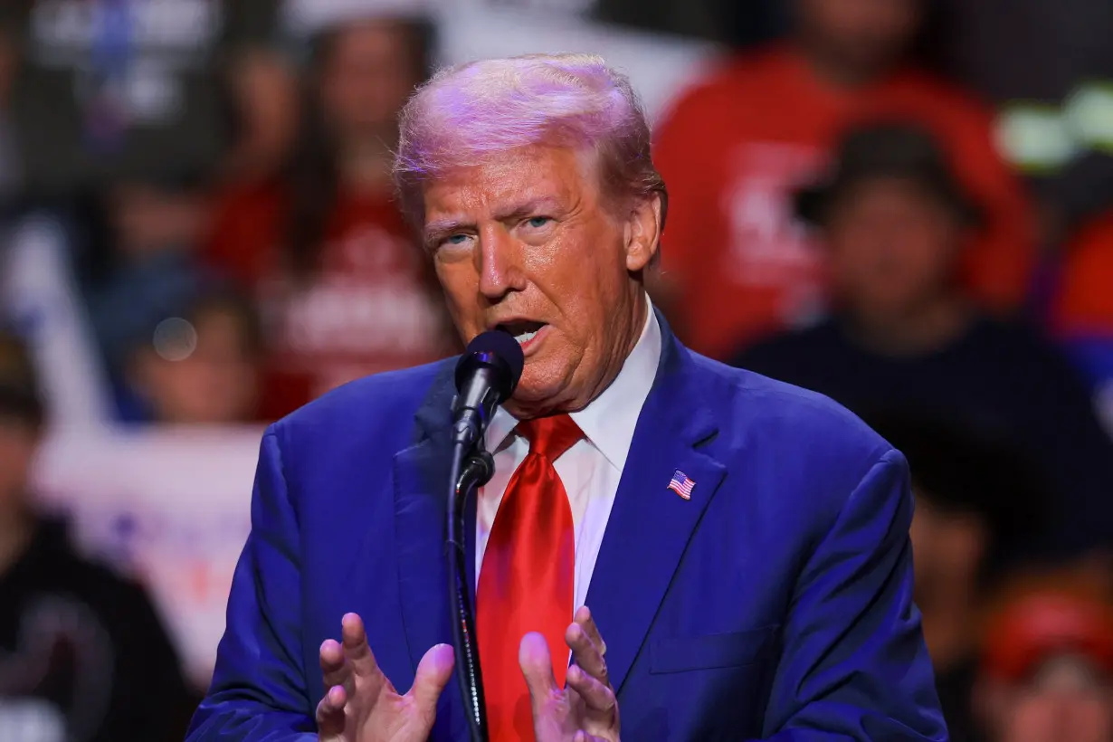 Republican presidential nominee and former U.S. President Trump holds a campaign rally in Indiana, Pennsylvania