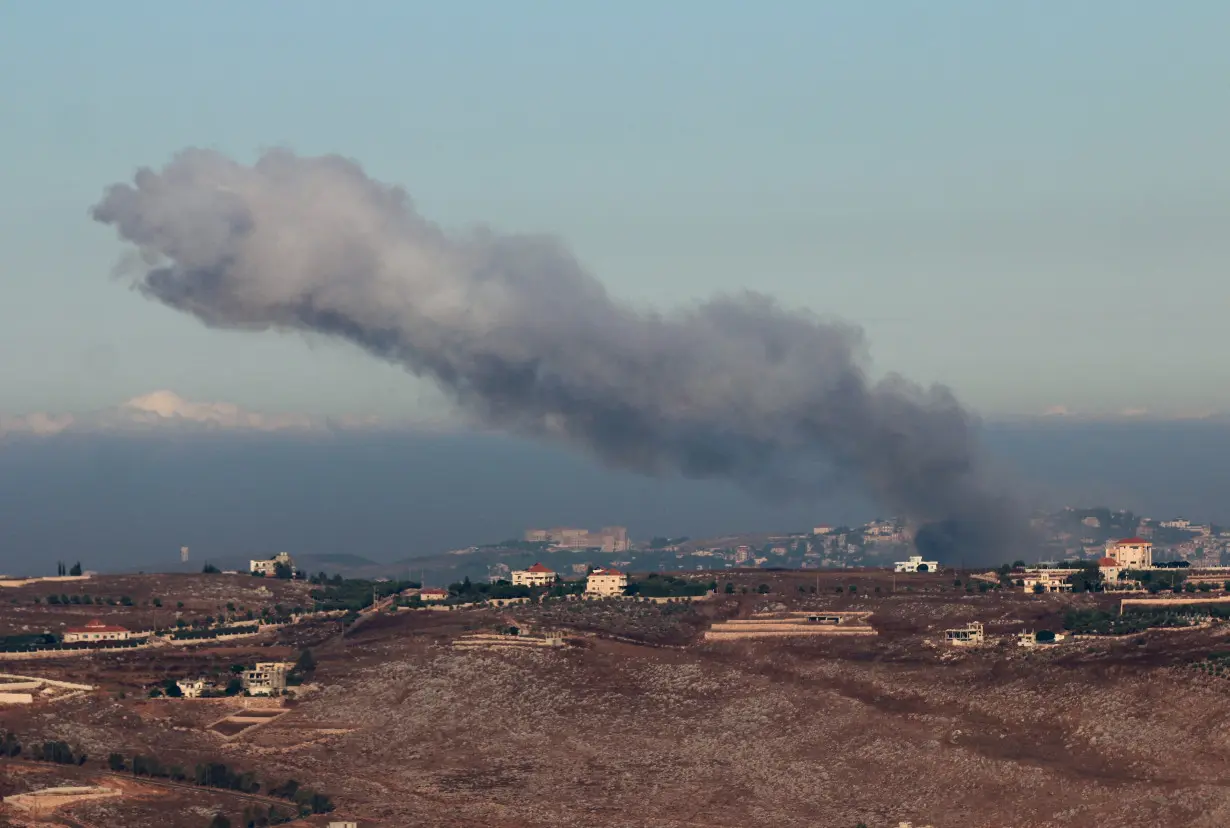 Smoke billows over southern Lebanon