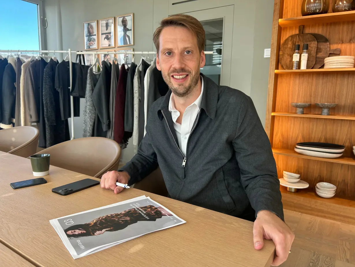 H&M's CEO Daniel Erver poses for a photo at the fashion retailer's headquarters in Stockholm