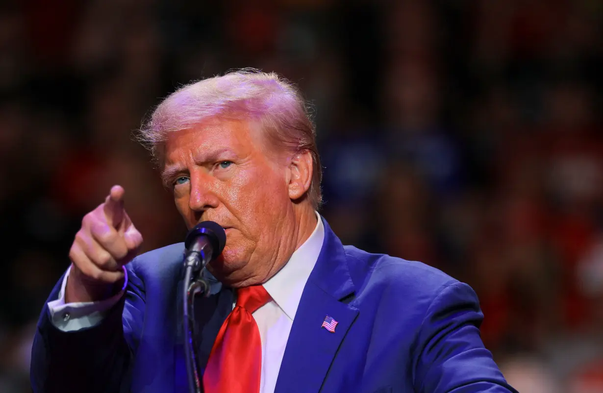 Republican presidential nominee and former U.S. President Trump holds a campaign rally in Indiana, Pennsylvania