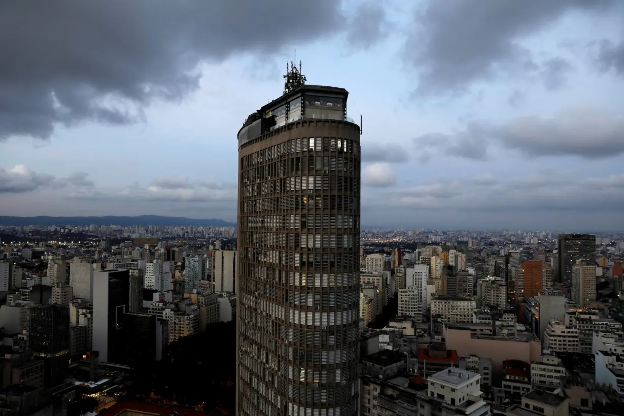 Italia building is seen among the skyline of Sao Paulo