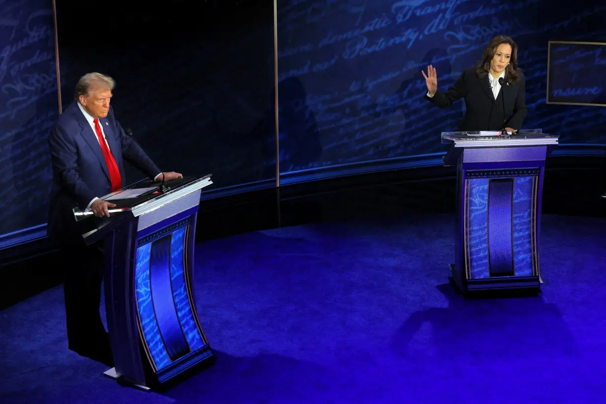 FILE PHOTO: Harris-Trump presidential debate hosted by ABC in Philadelphia, Pennsylvania