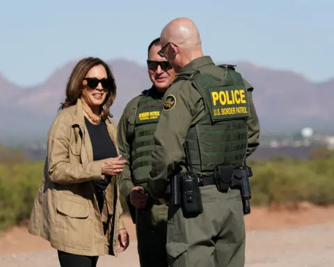 Harris promises tougher immigration, fentanyl controls at border