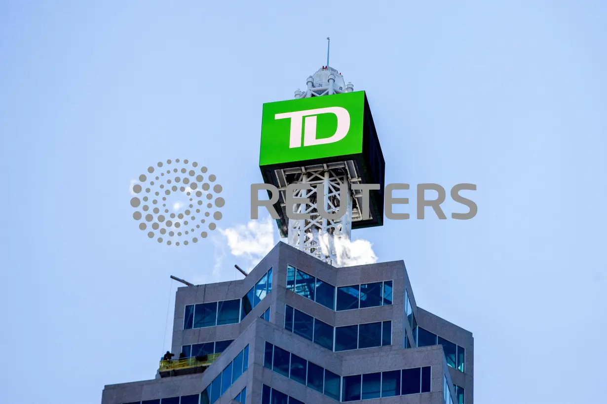 FILE PHOTO: A sign for TD Canada Trust in Toronto