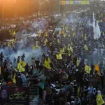 Pakistanis protesting Hezbollah leader's killing clash with Karachi police