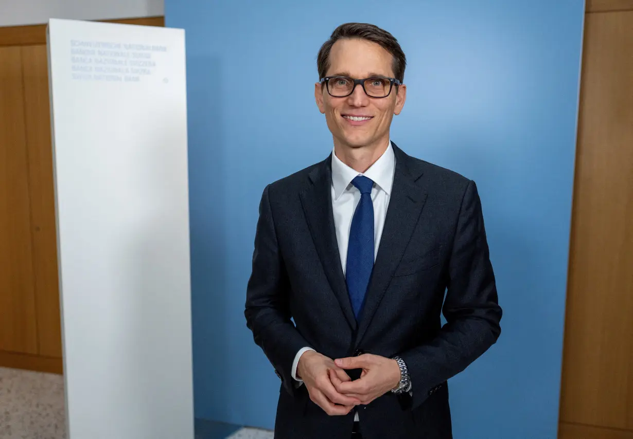 Newly appointed chairman of SNB Schlegel poses for a portrait in Zurich