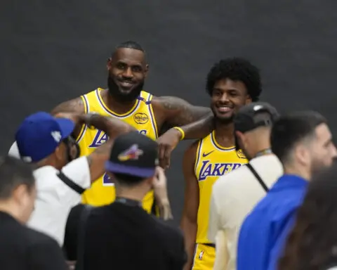 LeBron James is feeling 'pure joy' as he begins Lakers training camp alongside son Bronny