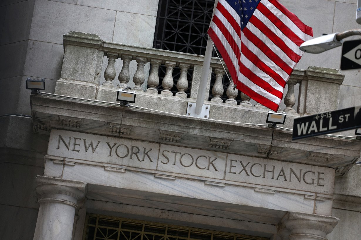 Federal Reserve Chair Jerome Powell interest rate announcement at the New York Stock Exchange (NYSE) in New York City