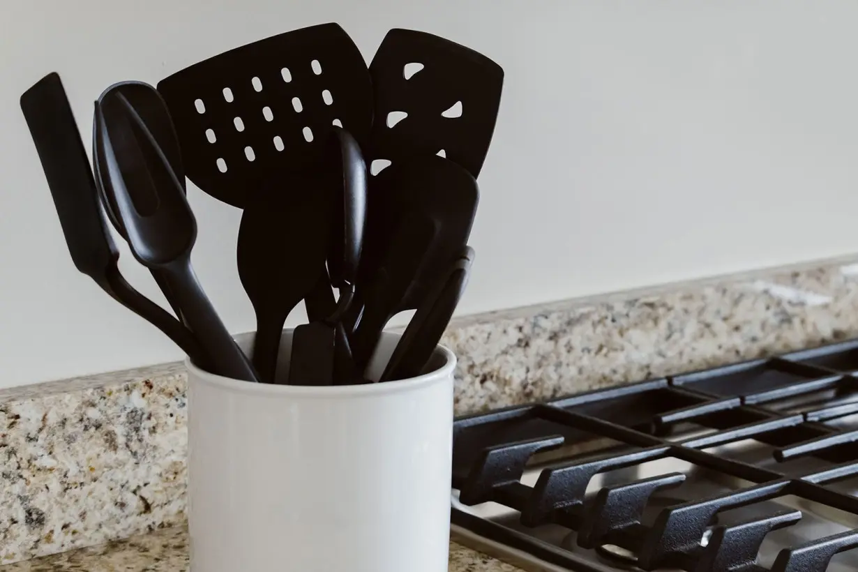 Black-colored plastic used for kitchen utensils and toys linked to banned toxic flame retardants