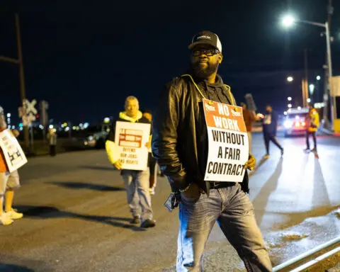 See what's happening at New Jersey port after strike begins