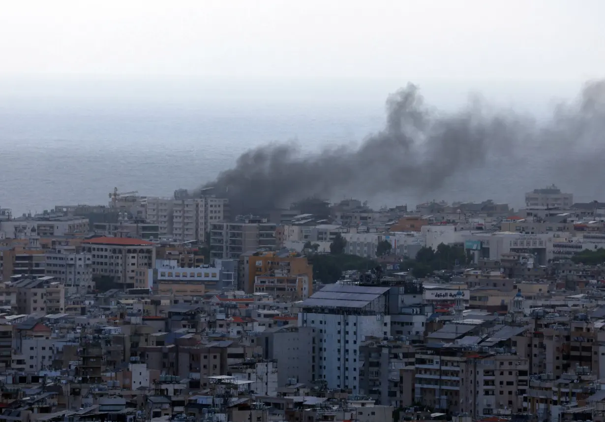 Smoke rises from Beirut southern suburbs